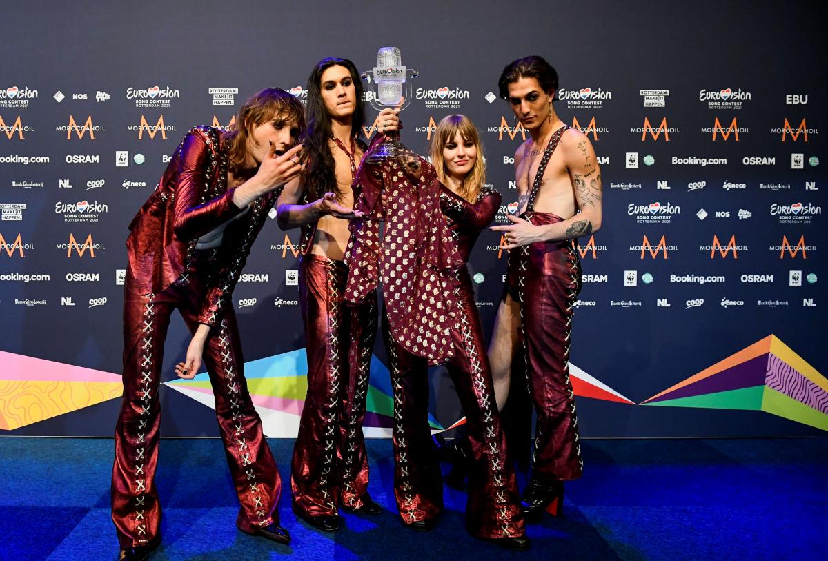 Maneskin перемогли на Євробаченні 2021 / фото REUTERS Maneskin перемогли на Євробаченні 2021 / фото REUTERS