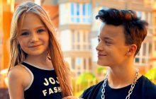 8-летняя блогерша Мила Маханец впервые после скандала встретилась с бойфрендом (фото)