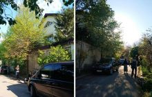 В Киеве у дома Медведчука, где продолжаются обыски, ситуация спокойная (фото)