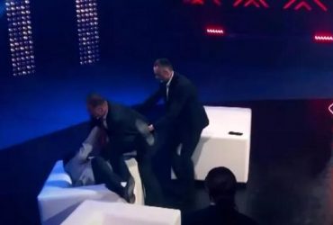 Бійка у прямому ефірі: слуга Соломчук написав заяву на екс-нардепа Барну