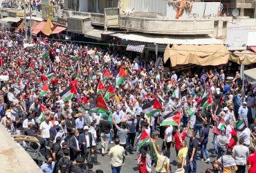 Jordanians protest against fighting between Hamas and Israel