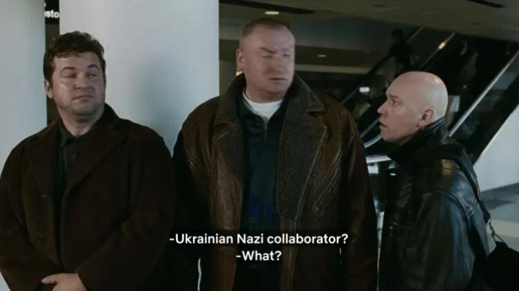 Скриншот из фильма "Брат 2" в старом переводе от Netflix