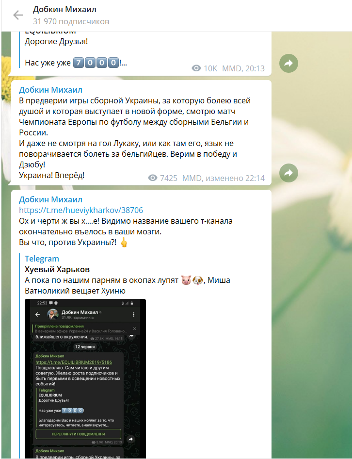 Добкін у суботу вболівав за росіян на Євро / скріншот Добкін у суботу вболівав за росіян на Євро / скріншот