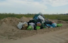 В Кирилловке туристы-"дикари" оставили после себя кучи мусора вдоль дороги (фото)