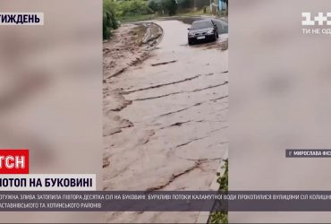 Понад 10 сіл на Буковині затопило через потужну зливу