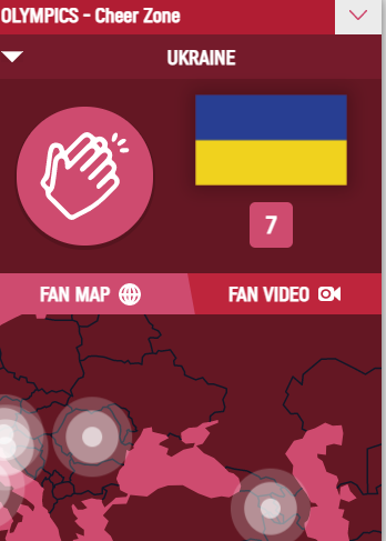 Карта Украины без Крыма на сайте ОИ / olympics.com