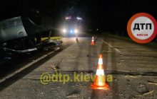 Під Києвом перекинувся набитий людьми легковик: серед жертв дитина (фото)