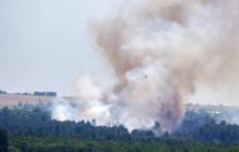 Скрізь вогонь та все в диму: в Запоріжжі горів острів Хортиця (фото)
