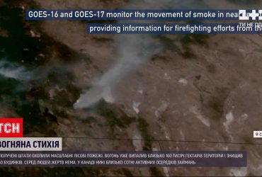 Лісові пожежі в США видно навіть із космосу – у NASA поділилися кадрами