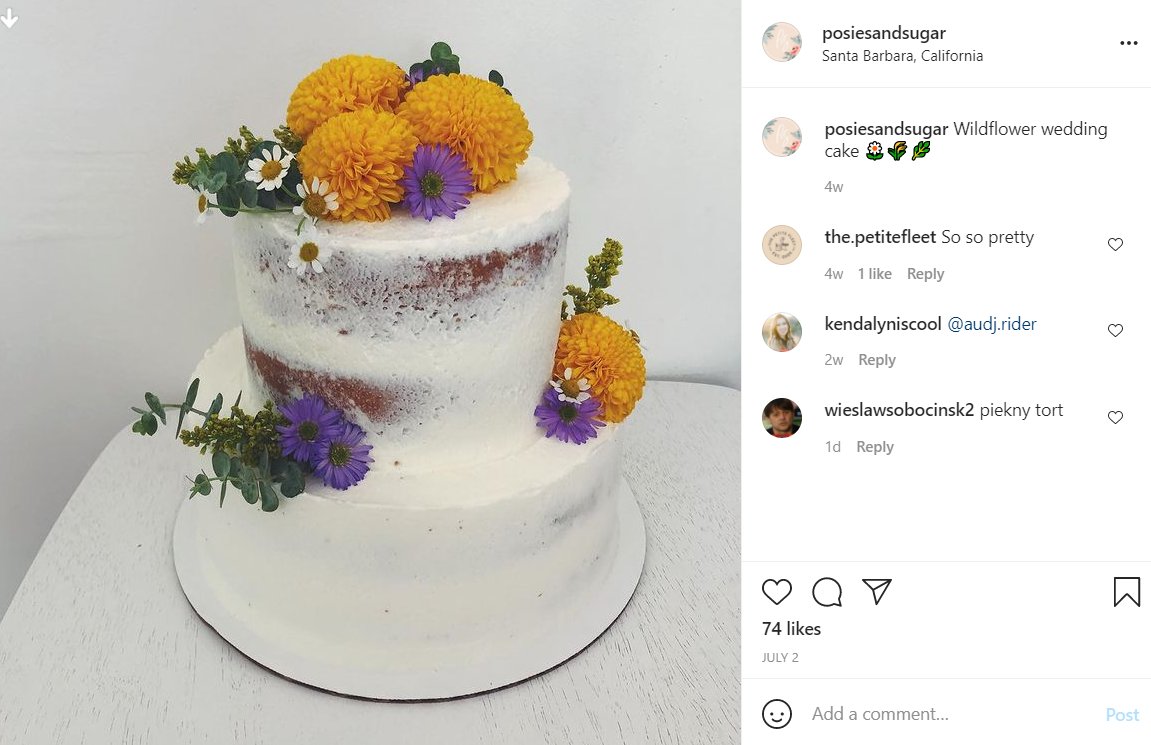 "Голый" торт рассчитан на 30 человек / instagram.com/posiesandsugar "Голый" торт рассчитан на 30 человек / instagram.com/posiesandsugar
