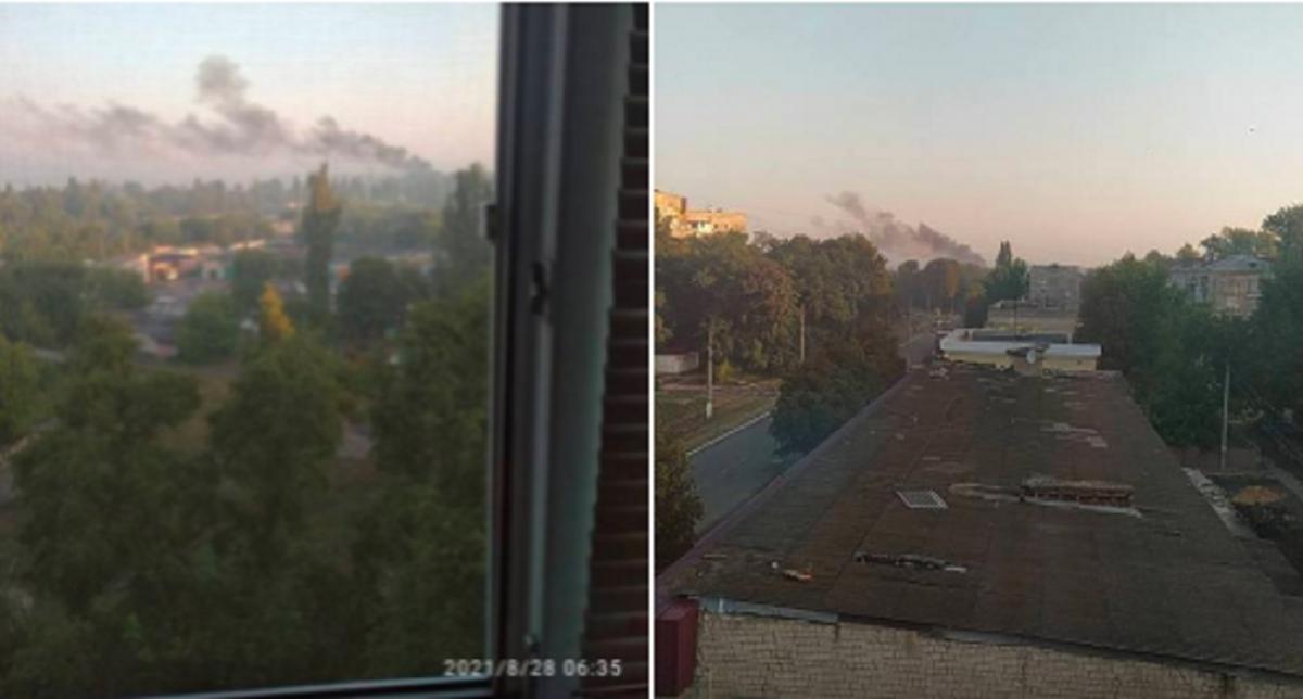 Бойовики влучили у завод металоконструкцій / Скріншот Бойовики влучили у завод металоконструкцій / Скріншот