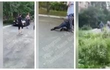 В Киеве неадекватные подростки набросились на прохожего и задули его газом: в сети показали видео