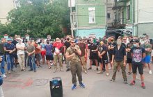 У центрі Києва вимагали заборонити "ОПЗЖ" та відправити Медведчука за грати