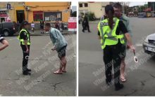 Неадекватный водитель обматерил патрульную из-за перекрытия улиц в Киеве и попал на видео