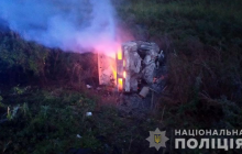 З'явилося моторошне відео з місця "вогняної" ДТП на Запоріжжі, де загинули п'ятеро осіб