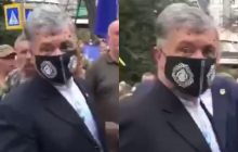 Порошенко облили зеленкой после Марша защитников в Киеве (видео)