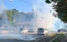 Одесские фанаты атаковали автобус с футболистами Черноморца (видео)