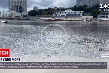 В Одесі море вкрилося сірою піною, походження якої невідоме