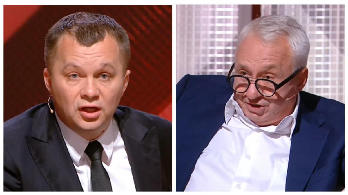 Перепалка Мілованова і Кучеренко в прямому ефірі / колаж УНІАН Перепалка Мілованова і Кучеренко в прямому ефірі / колаж УНІАН