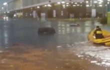 Рятувальники на човнах та авто у воді: у Мілані територія аеропорту перетворилася на озеро (відео)