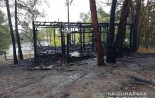 Все вигоріло вщент: на базі відпочинку у Харківській області запалав будиночок з людьми (фото)