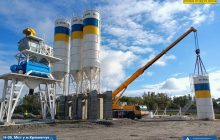 Для "Большой стройки" нового моста в Кременчуге монтируют отдельный бетонный завод