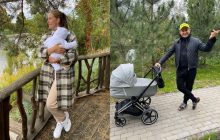"Сонні ведмедики": Горбунов і Осадча розчулили мережу осінньою прогулянкою з маленьким сином (фото)