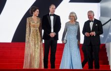 Члены королевской семьи посетили премьерный показа фильма о Бонде "Не время умирать" (фото, видео)