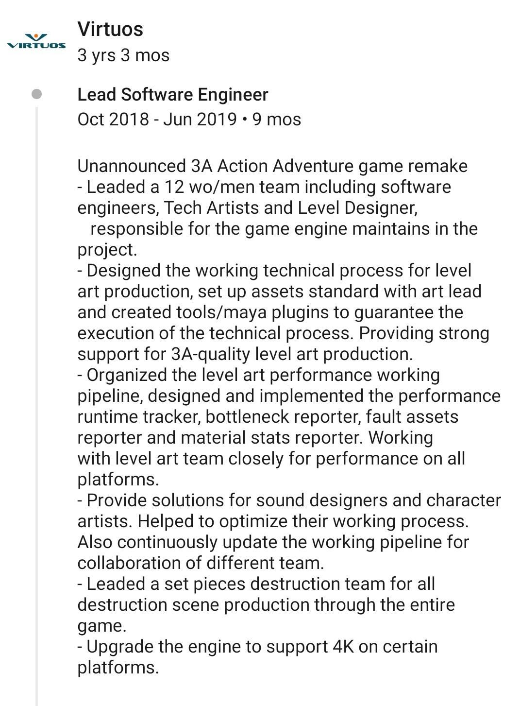 Підтвердження, що ремейк Metal Gear Solid 3: Snake Eater розробляється / фото LinkedIn Підтвердження, що ремейк Metal Gear Solid 3: Snake Eater розробляється / фото LinkedIn