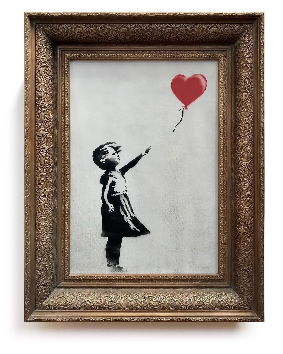На аукционе продали известную картину Бэнкси / фото instagram.com/banksy На аукционе продали известную картину Бэнкси / фото instagram.com/banksy