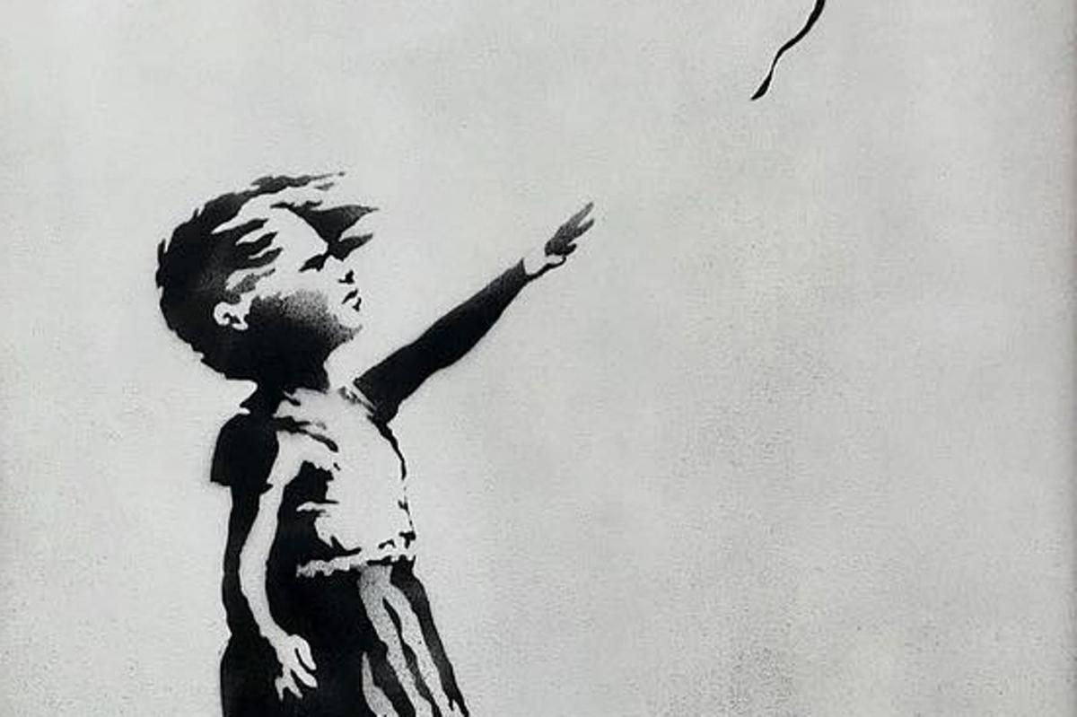 На аукционе продали известную картину Бэнкси / фото instagram.com/banksy На аукционе продали известную картину Бэнкси / фото instagram.com/banksy