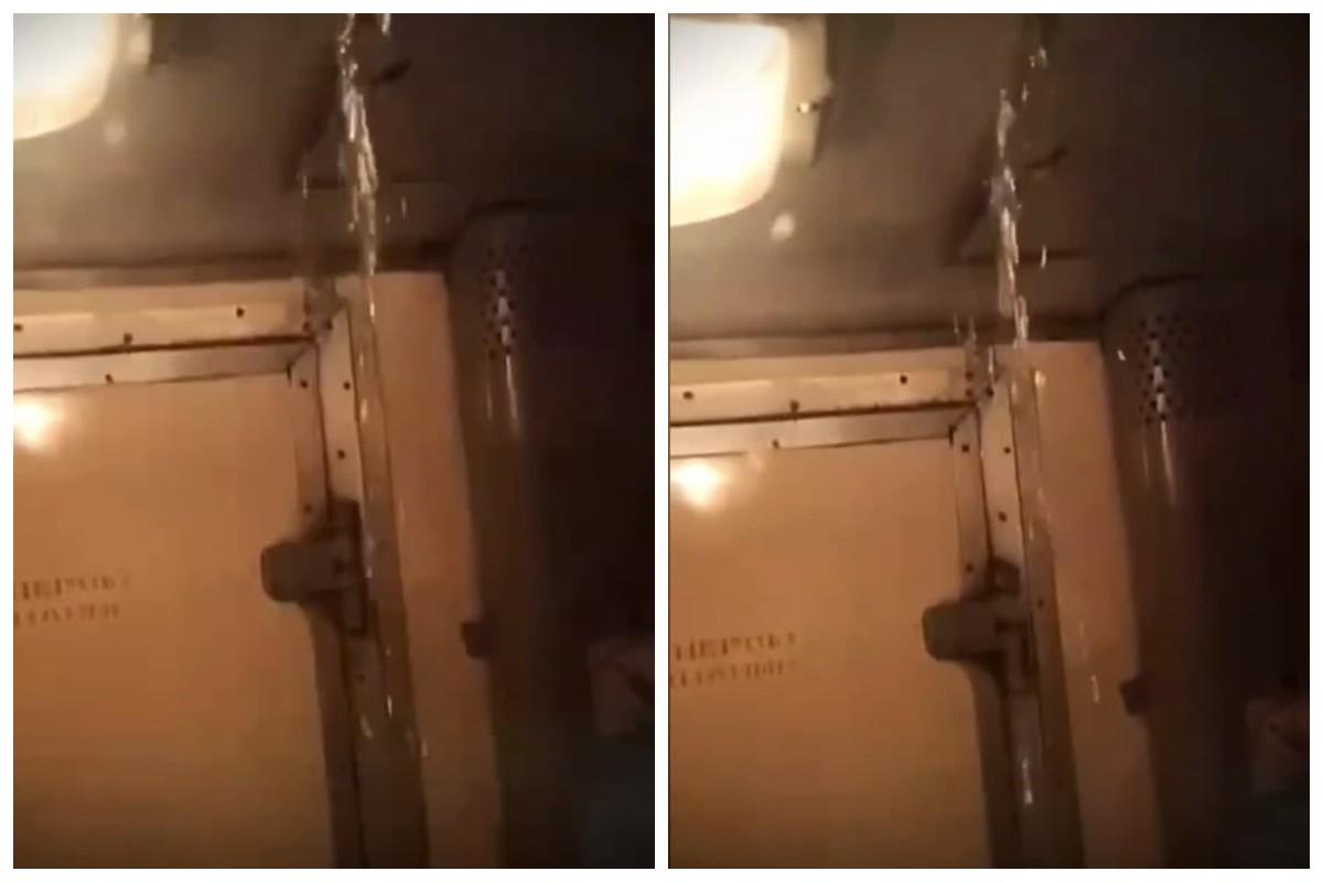 Вода лилася прямо зі стелі / скриншоти з відео Вода лилася прямо зі стелі / скриншоти з відео