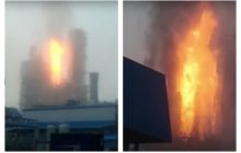 На российском "Газпроме" прогремел взрыв, начался пожар (видео)