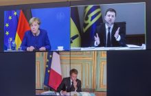 Зеленський обговорив із Меркель і Макроном проведення саміту "нормандської четвірки"