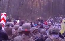 Десятки мігрантів намагалися прорватися з Білорусі до Польщі: поранені військові (відео)