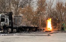 Вибух на АЗС в Харківській області: продовжують горіти залишки газового конденсату (фото)
