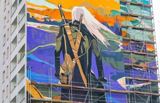 Крупнейшую уличную фреску в Польше посвятили "Ведьмаку"