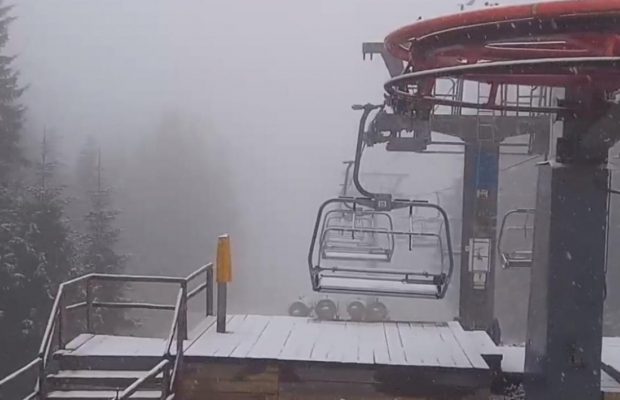 Готуйте лижі: український курорт серед осені засипає снігом (відео)