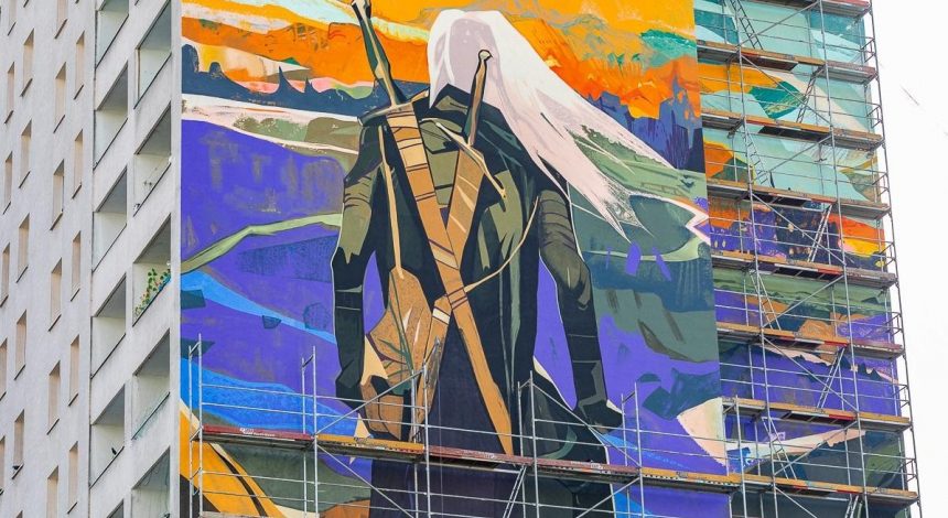 Крупнейшую уличную фреску в Польше посвятили "Ведьмаку"