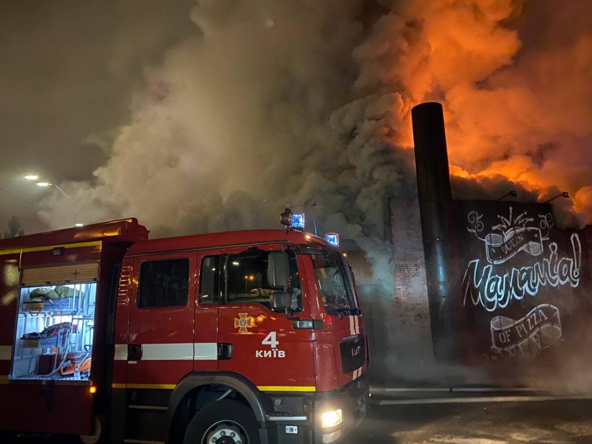 У центрі Києва згорів ресторан / фото kyiv.dsns.gov.ua/ua