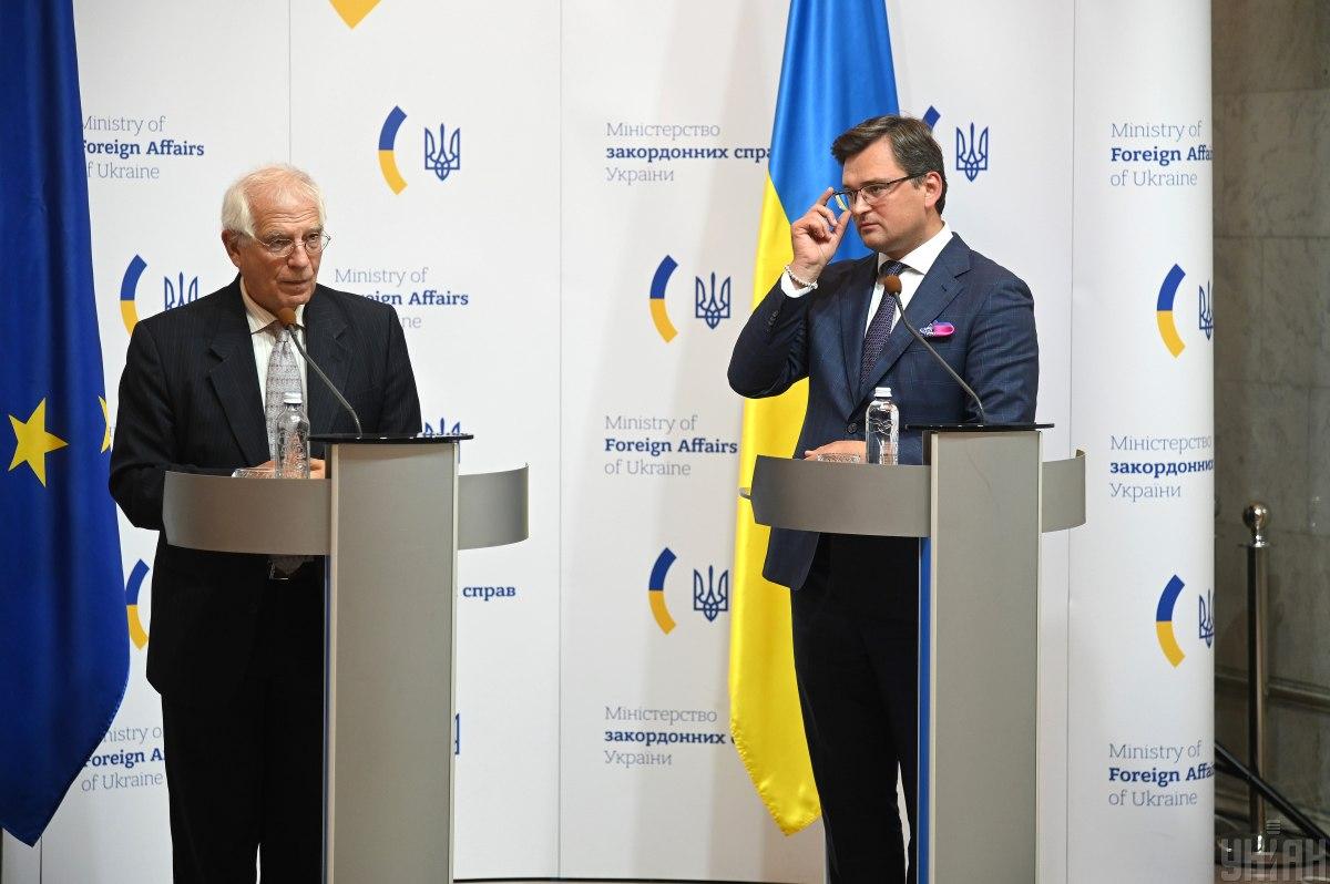 Minister of Foreign Affairs of Ukraine Dmytro Kuleba and EU High Representative for Foreign Affairs and Security Policy Josep Borrell / photo from UNIAN