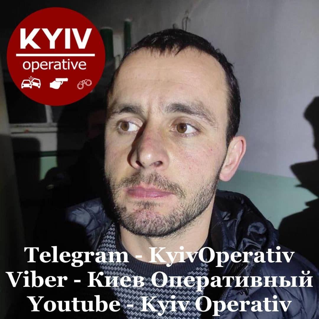 Подозреваемый в убийстве / фото t.me/KyivOperativ