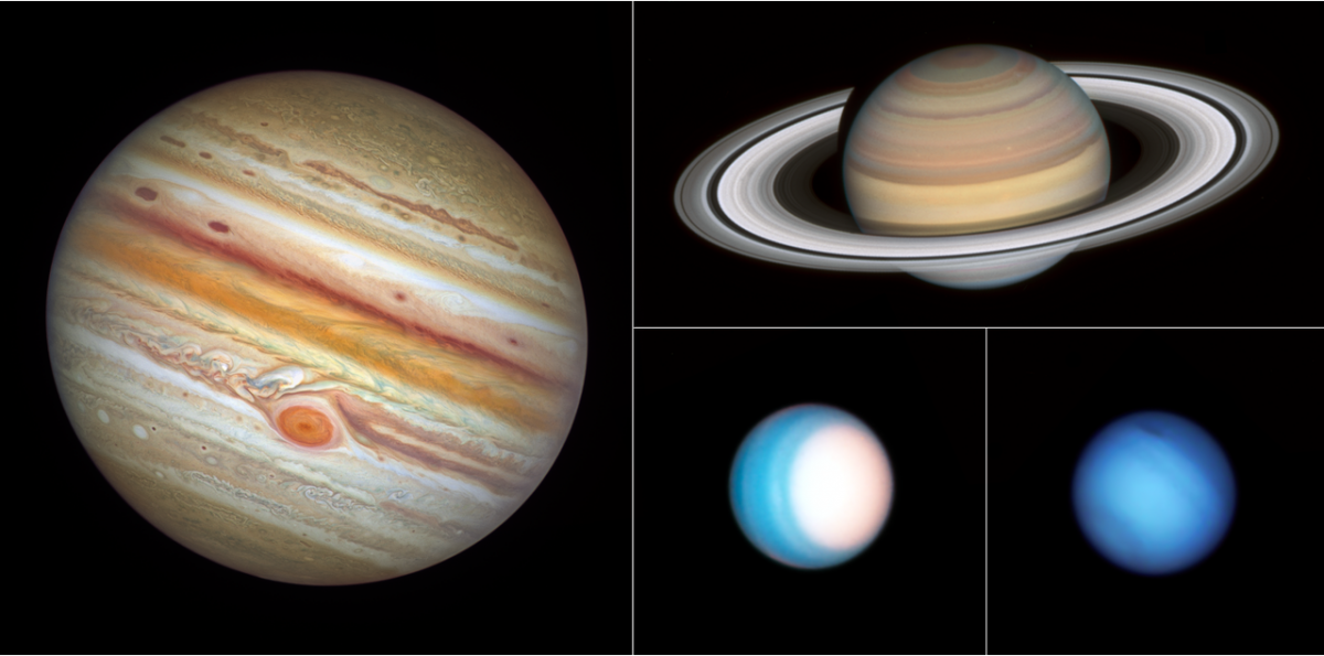 Телескоп Hubble сделал новые фото планет-гигантов / фото hubblesite.org