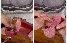 Россиянин нашел в колбасе окровавленную маску: мерзкое "угощение" он снял на видео
