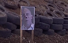 Скандального Киву "расстреляли" в ответ на его провокацию с портретом Бандеры (видео)