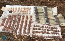 На Луганщине СБУ обнаружила схрон боевиков с арсеналом артснарядов