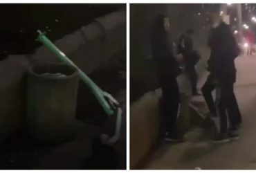 У Києві жорстко провчили підлітків, які нищили орендний самокат (відео)