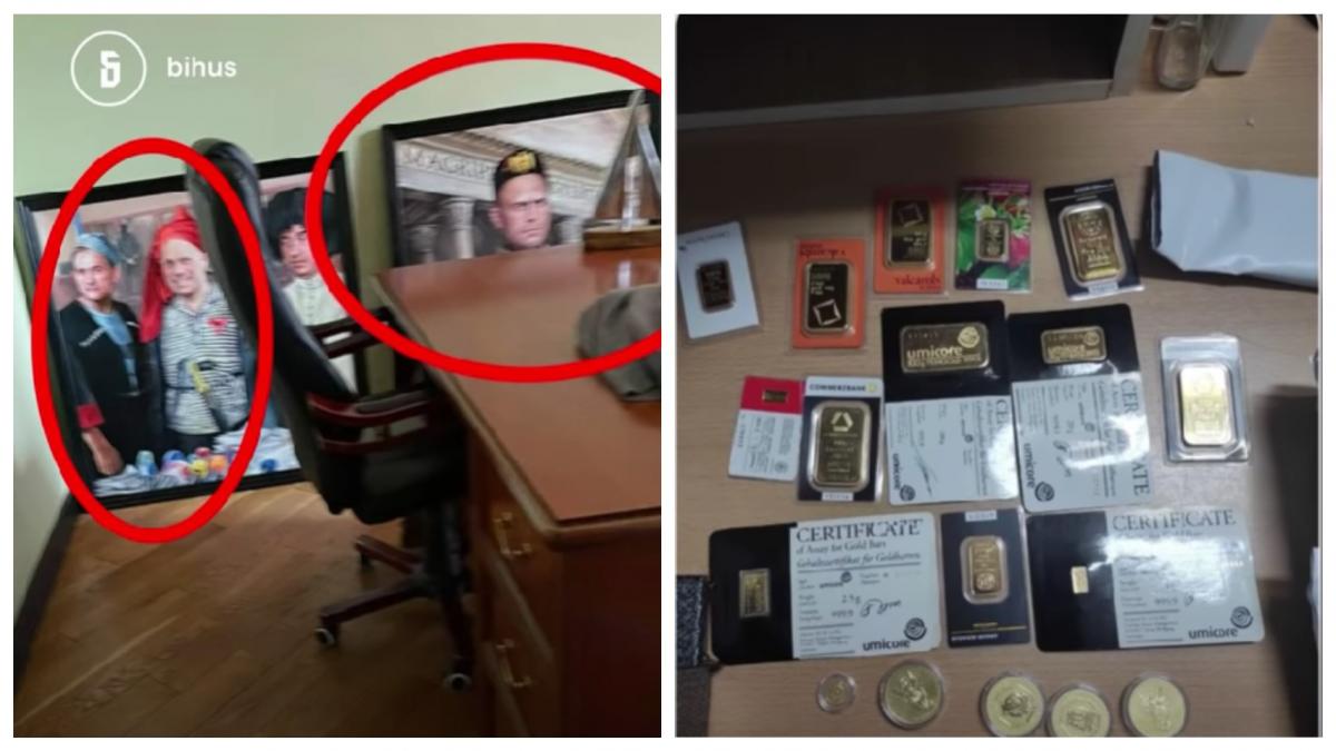 Журналисты показали найденное дома у Кивы / коллаж УНИАН