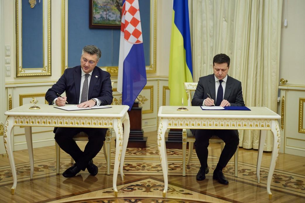 Хорватия и Украина подписали декларацию о поддержке европейской перспективы Украины / фото ОПУ
