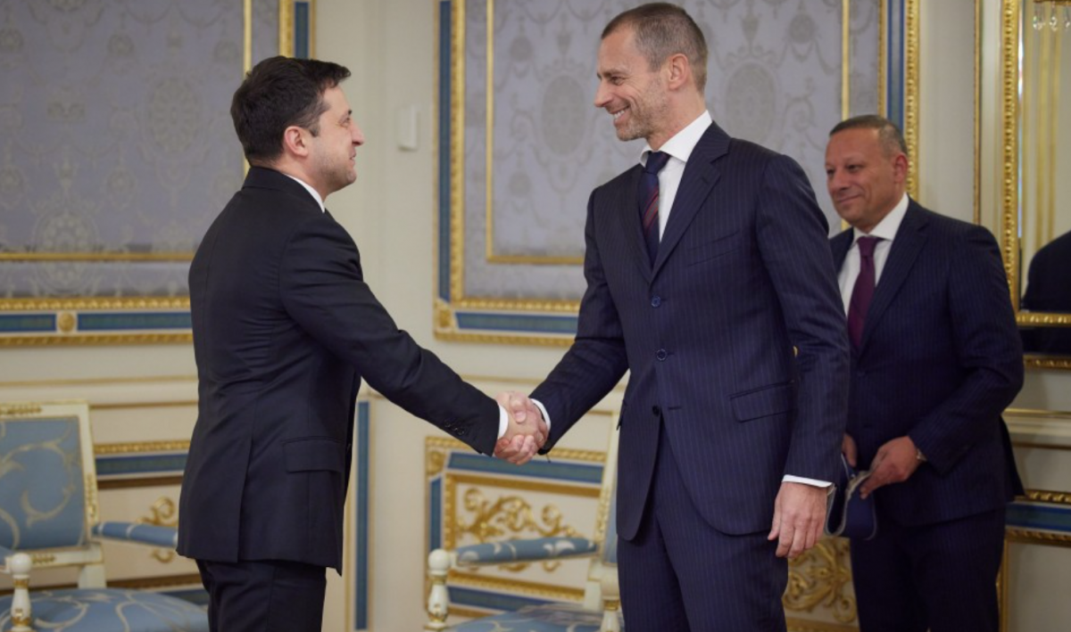 Зеленский встретился с президентом Союза европейских футбольных ассоциаций / фото Офис Президента